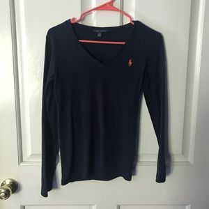 Ralph Lauren Long Sleeved V-Neck Tee